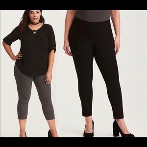 Bundle 2 New torrid pixie pants black pinstripe